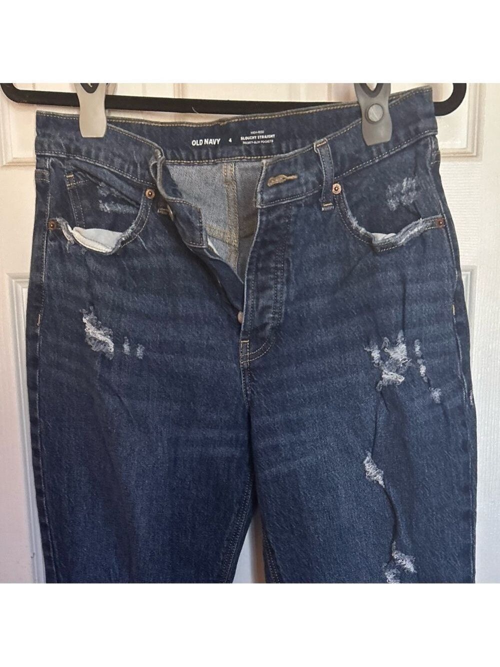 Old navy high rise slouchy straight jeans